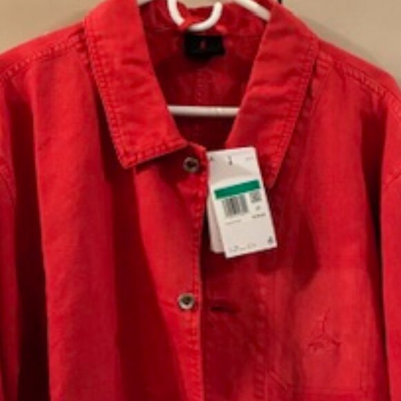 Jordan - Bold Orange Mens  Denim Jean Jacket Size XL - Picture 2 of 5